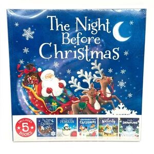 Kids Night Before + Nativity Christmas Collection 5 Book‎ Set NEW